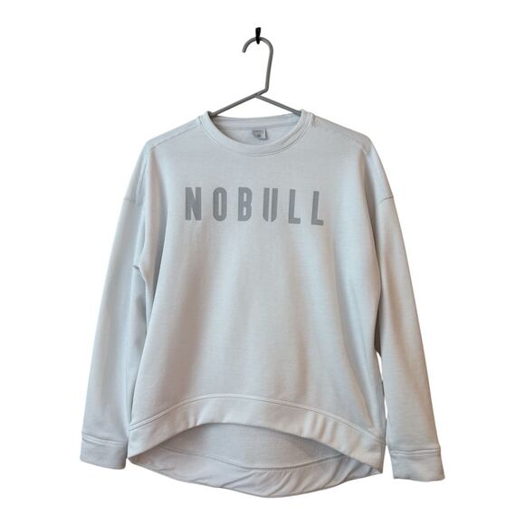 NoBull Tops - NOBULL‎ White Sweatshirt Womens Extra Small Crewneck Pullover